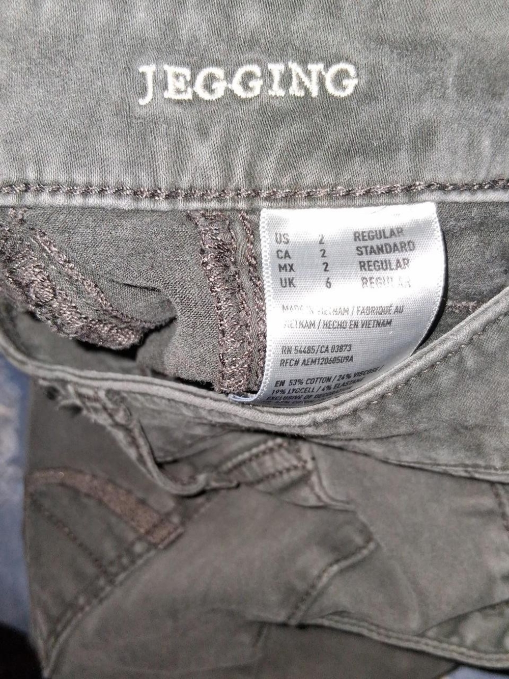 American Eagle Outfitters Women's Sage Green Utility Skinny Jeans - Picture 3 of 4